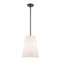 Livex Lighting 1 Light Bronze Pendant, 41387-07 - 11  Dia x 19.25  - 49.25  Adj. H