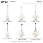Suspension Livex Lighting 1 lumière en bronze, 41387-07 - 11 po de diamètre x 19,25 à 49,25 po de hauteur réglable