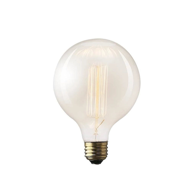 Filament Globe E26 40W Bulb - Clear - 4.5 W x 4.5 D x 5.5 H
