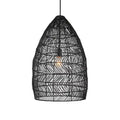 Uttermost Nandi 1 Light Woven Black Pendant - 25H x 15 Dia in.