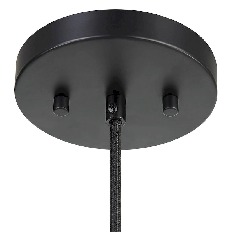 Suspension Uttermost Nandi 1 Lumière Tissé Noir - 25H x 15 Dia po.