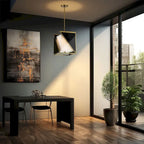 Suspension lumineuse LED Metropolitan Aspect blanc charbon et laiton doux