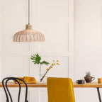 Suspension CO-Z Boho en corde de chanvre tressée à la main - Beige