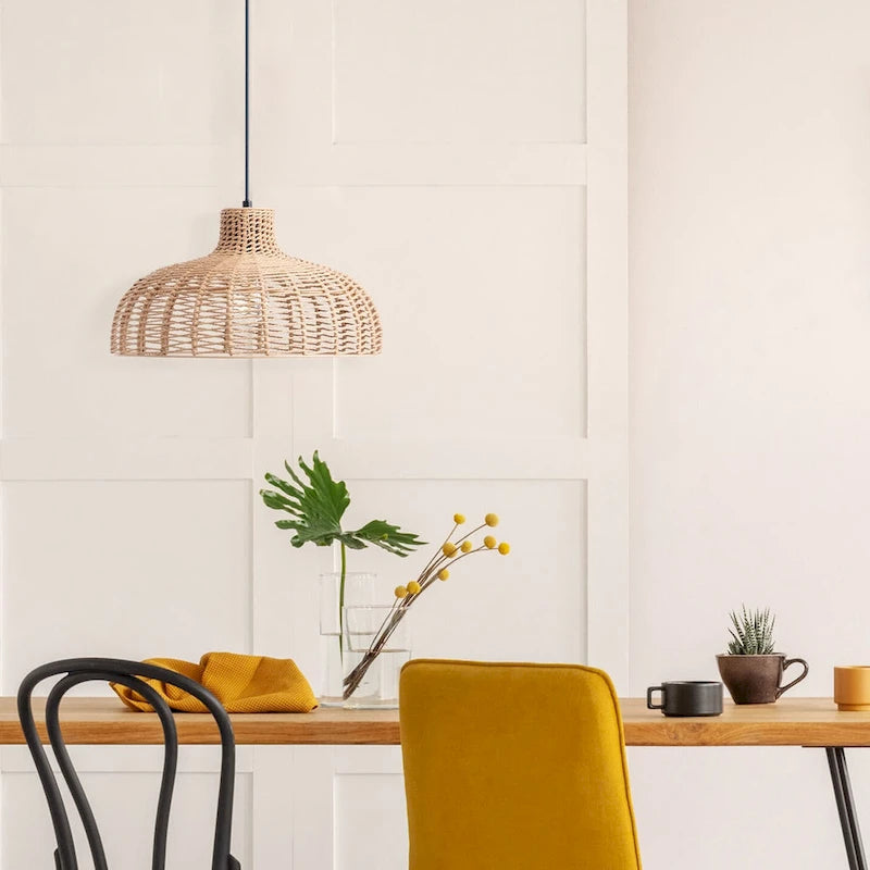 Suspension CO-Z Boho en corde de chanvre tressée à la main - Beige