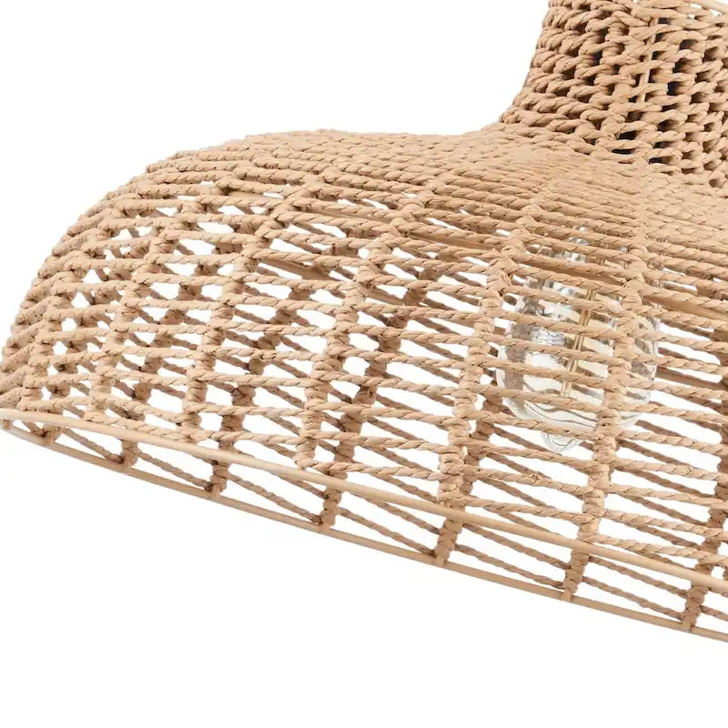 Suspension CO-Z Boho en corde de chanvre tressée à la main - Beige