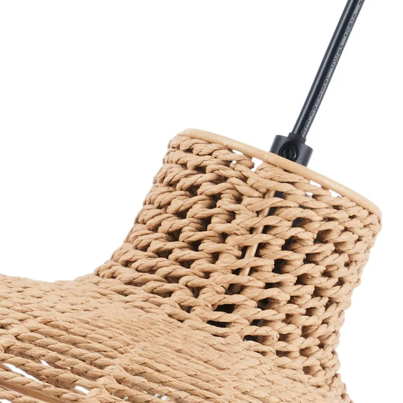 Suspension CO-Z Boho en corde de chanvre tressée à la main - Beige