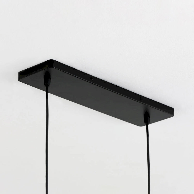 Suspension VidaLite Mazal à 3 lumières - Style bohème moderne avec abat-jour en osier courbé, ampoule E26 et variateur, homologuée UL