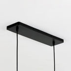 Suspension VidaLite Mazal à 3 lumières - Style bohème moderne avec abat-jour en osier courbé, ampoule E26 et variateur, homologuée UL