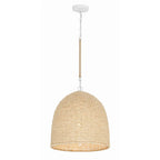 Suspension Jasper à 3 lumières, blanc mat et bois naturel - 40,6 cm (L) x 44,5 cm (H)