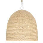 Suspension Jasper à 3 lumières, blanc mat et bois naturel - 40,6 cm (L) x 44,5 cm (H)