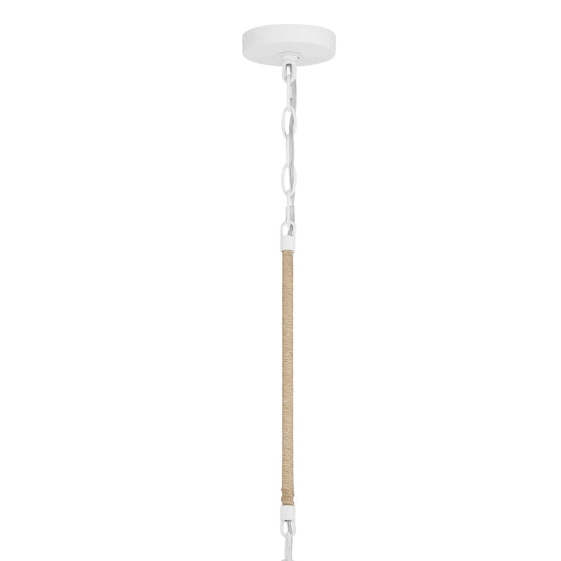 Suspension Jasper à 3 lumières, blanc mat et bois naturel - 40,6 cm (L) x 44,5 cm (H)