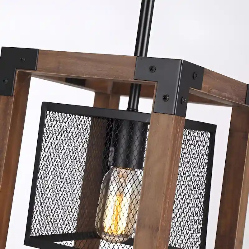 Lustre suspendu de style ancien (marron/noir) Dempster - 1 lumière