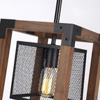 Lustre suspendu de style ancien (marron/noir) Dempster - 1 lumière