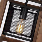 Lustre suspendu de style ancien (marron/noir) Dempster - 1 lumière