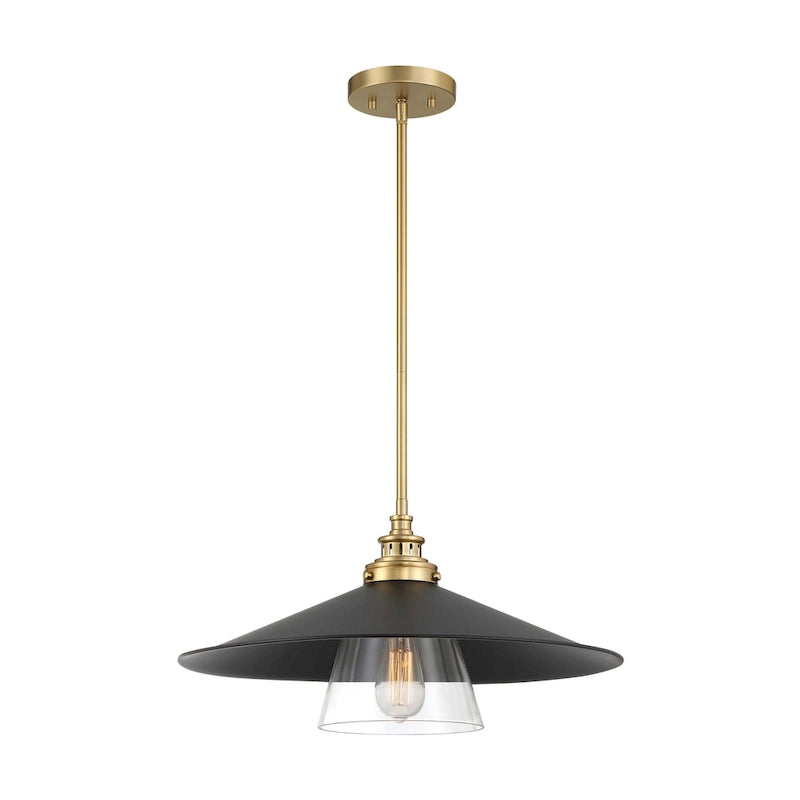 Minka Lavery Segan Coal And Soft Brass Pendant Light