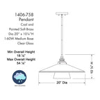 Suspension Minka Lavery Segan couleur charbon et laiton doux