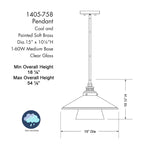 Suspension Minka Lavery Segan couleur charbon et laiton doux