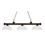 Z-Lite Riviera 3 Light 57  Wide Billiard Multi Light Pendant with
