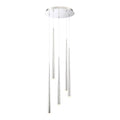 Suspension moderne Cascade à 5 lumières LED cristal multi-lumières de 43 cm de large