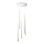 Suspension moderne Cascade à 5 lumières LED cristal multi-lumières de 43 cm de large