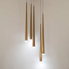 Suspension moderne Cascade à 5 lumières LED cristal multi-lumières de 43 cm de large