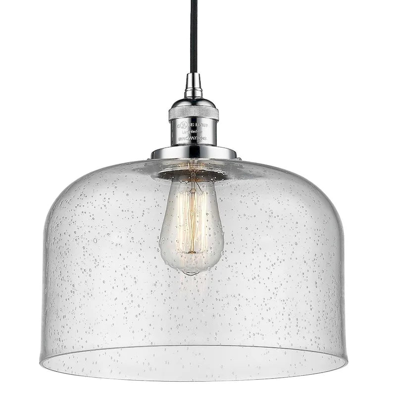 Suspension Innovations Lighting X-Large Bell à une seule lumière de 12 pouces de large avec