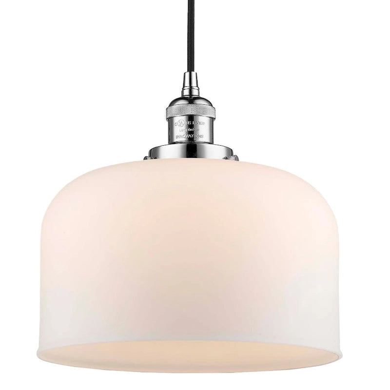 Suspension Innovations Lighting X-Large Bell à une seule lumière de 12 pouces de large avec