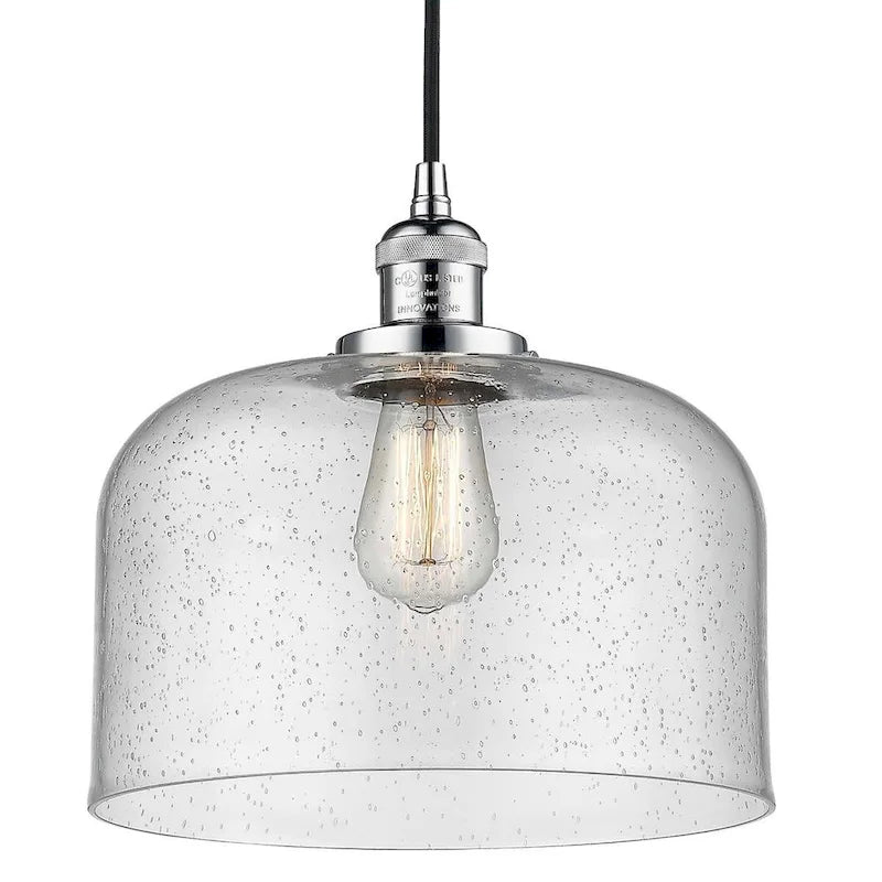 Suspension Innovations Lighting X-Large Bell à une seule lumière de 12 pouces de large avec