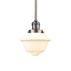 Suspension miniature Oxford Small à une lumière de 8 pouces de large, issue de la marque Innovations Lighting.