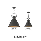 Suspension Winnie à une lumière de 45,7 cm de large (18 pouces) de large, Hinkley Lighting