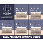 Suspension miniature Innovations Lighting Large Bell 8 pouces de large - à cordon