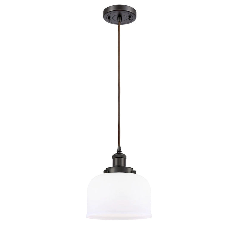 Suspension miniature Innovations Lighting Large Bell 8 pouces de large - à cordon