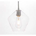 Elegant Lighting Gene Single Light 8  Wide Mini Pendant with Clear