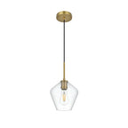 Suspension Gene Single Light Mini de 8 pouces de large avec verre transparent