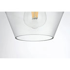 Suspension Gene Single Light Mini de 8 pouces de large avec verre transparent