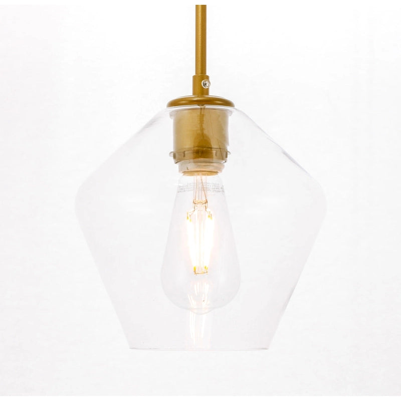 Suspension Gene Single Light Mini de 8 pouces de large avec verre transparent