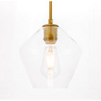 Suspension Gene Single Light Mini de 8 pouces de large avec verre transparent