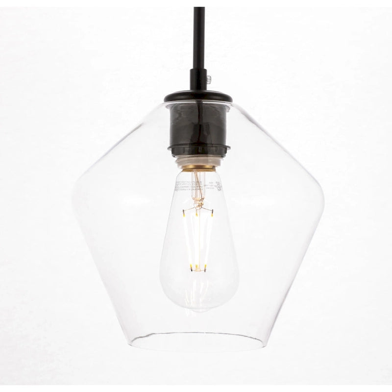 Suspension Gene Single Light Mini de 8 pouces de large avec verre transparent