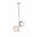 Suspension Elegant Lighting Eclipse à 2 lumières, 43 cm de large, avec verre dépoli