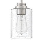 Suspension Craftmade Bolden 5 Mini avec abat-jour en verre bullé