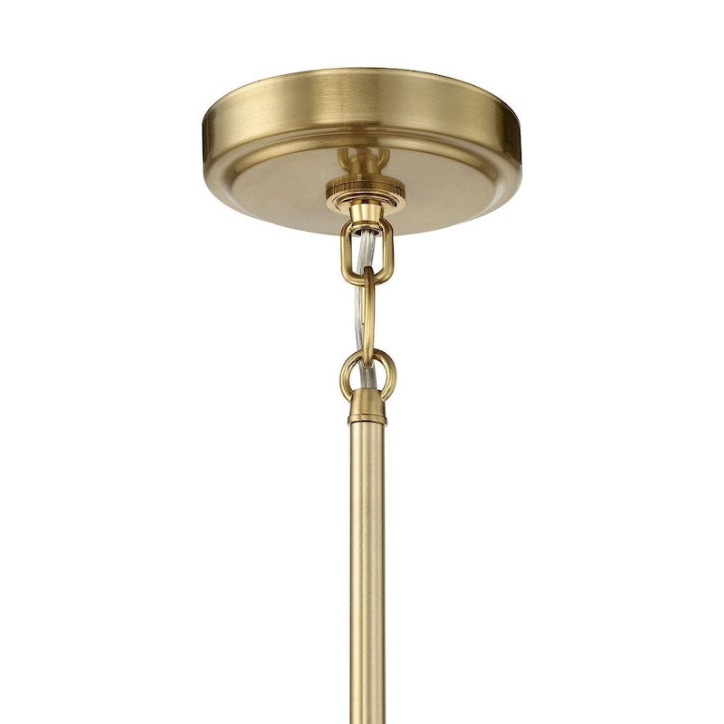 Suspension Craftmade Bolden 5 Mini avec abat-jour en verre bullé