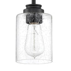 Suspension Craftmade Bolden 5 Mini avec abat-jour en verre bullé