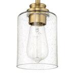 Suspension Craftmade Bolden 5 Mini avec abat-jour en verre bullé