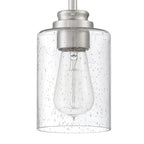 Suspension Craftmade Bolden 5 Mini avec abat-jour en verre bullé