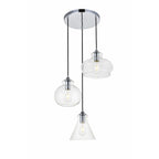 Elegant Lighting Destry 3 Light 19  Wide Multi Light Pendant with