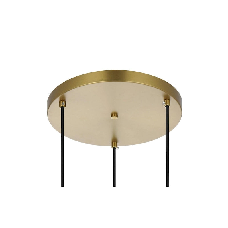 Suspension Destry à 3 lumières de 19 pouces de large avec éclairage élégant