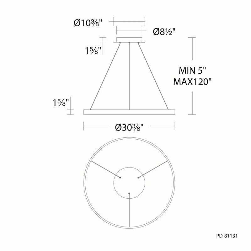 Suspension LED Sirius 31 de large WAC Lighting PD-81131