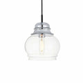 Elegant Lighting Kenna Single Light 8  Wide Mini Pendant with Clear
