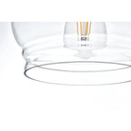 Suspension Kenna Single Light Mini de 8 pouces de large avec verre transparent