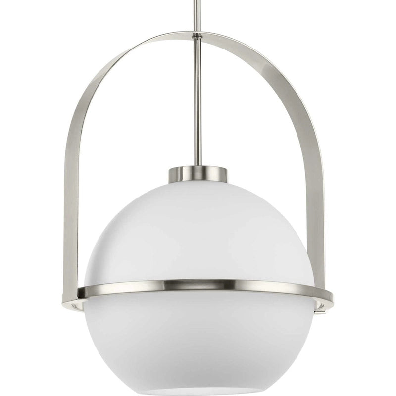 Progress Lighting P500359 Delayne 16  Wide Pendant with Frosted Glass